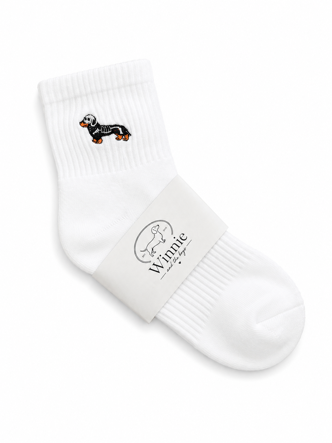 The Halloweenie Skeleton Sock