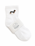 Embroidered Dapple Dachshund Socks