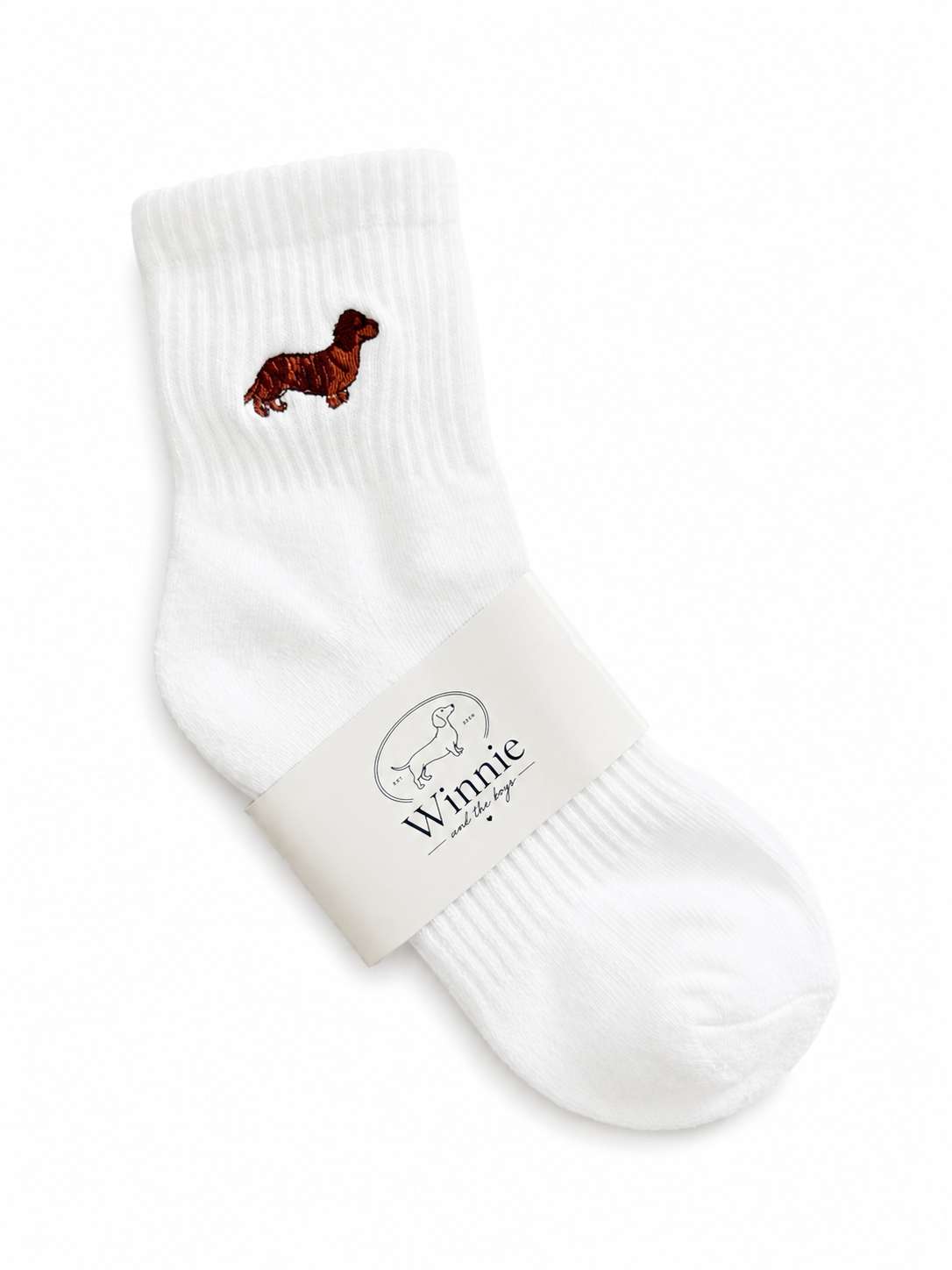 The Embroidered Winnie the Weenie Sock